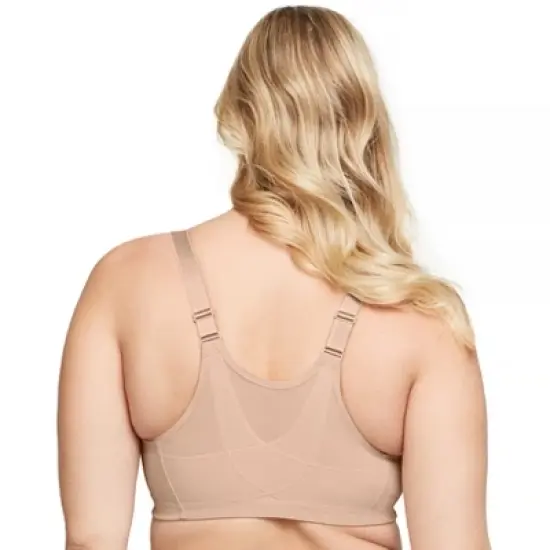 Glamorise Womens MagicLift Front-Closure Posture Back Wirefree Bra 1265 Caf&eacute; image {1}