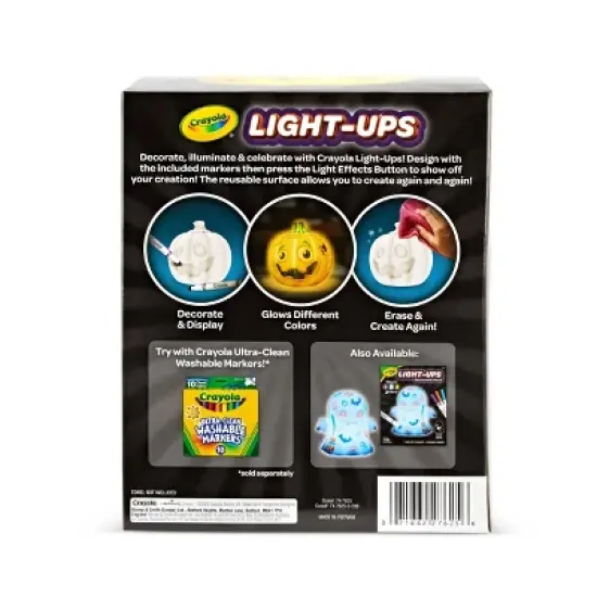 Crayola Light Ups Jack O Lantern: Drawing & Coloring Kit for Kids, Includes Washable Markers, Requires 3 AAA Batteries image {4}