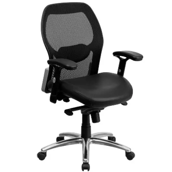 Emma and Oliver Mid-Back Super Mesh Executive Swivel Office Chair, Knee Tilt Control image {4}