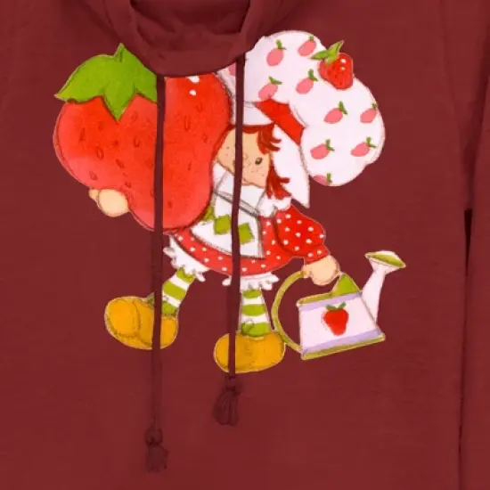 Junior's Strawberry Shortcake Cute Berry Gardener Cowl Neck Sweatshirt image {1}