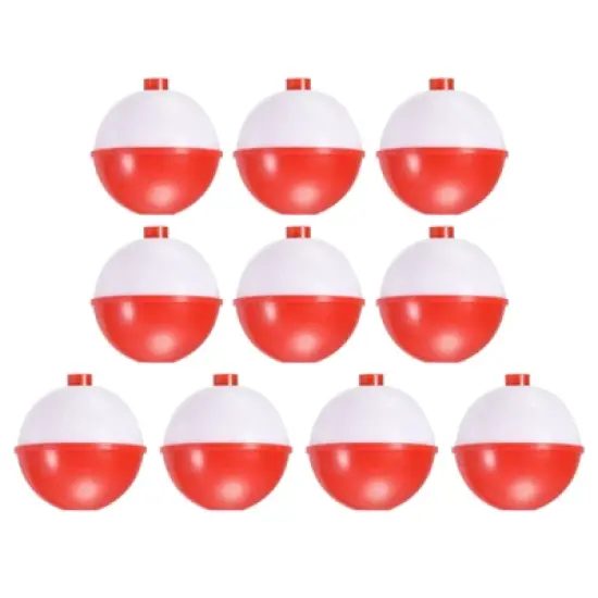 Unique Bargains Hard ABS Push Button Round Fishing Float 50 Pcs image {10}