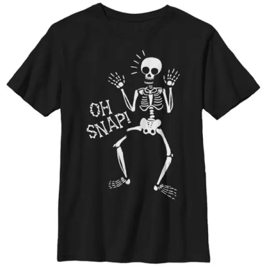 Boy's Lost Gods Halloween Happy Oh Snap Skeleton T-Shirt image {5}