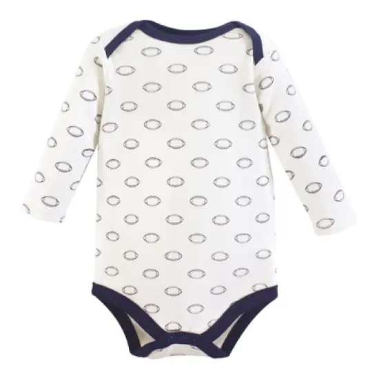 Hudson Baby Infant Boy Cotton Long-Sleeve Bodysuits, Football Mvp image {3}