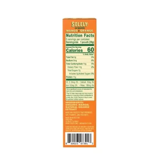 Solely Organic Mango & Orange Whole Fruit Gummies - 3.5oz/5ct image {2}