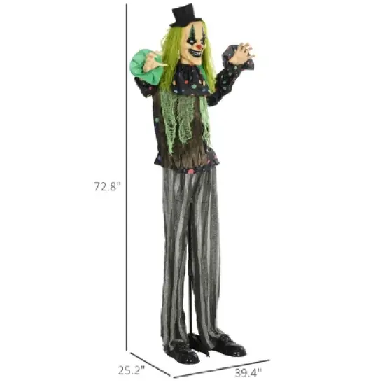 Syemin Decorative Holiday Scene Props Outdoor Halloween Decoration Clown Halloween Decoration Outdoor Halloween Inflatables, Green, 39.4"*25.2"*72.8" image {2}