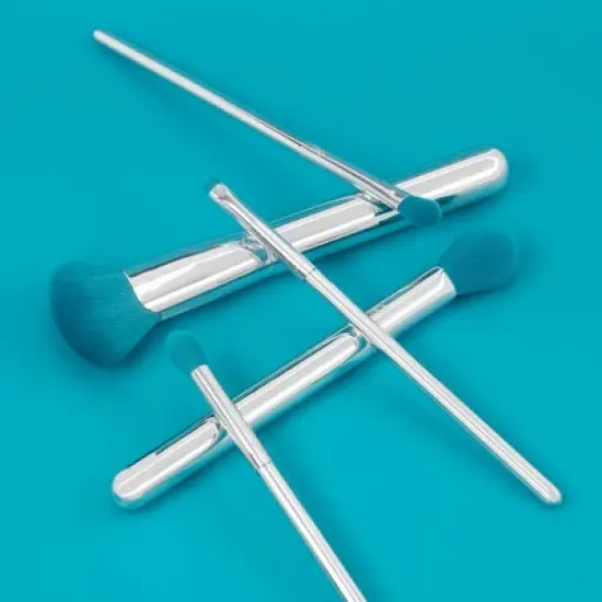 MODA Brush Metallic Heavy Metal Face Makeup Brush Set, Luminous- 5pc image {2}