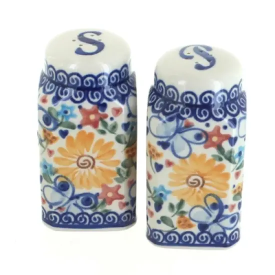 Blue Rose Polish Pottery 320 Vena Large Salt & Pepper Shakers image {5}