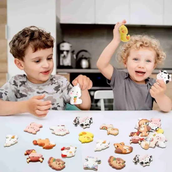 Joyfy 12 Pcs Farm Animal Magnets for Fridge Cute Refrigerator Magnet for Kids Toddler Funny Magnetic Toys Party Favor Birthday Gifts Classroom prize image {4}