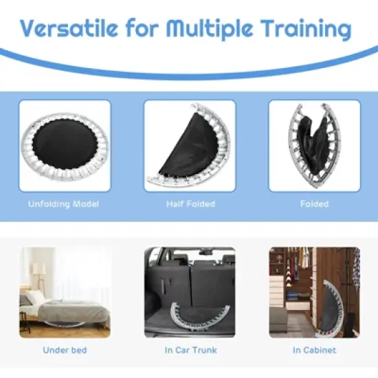 Infans 38" Mini Folding Trampoline Portable Recreational Fitness Rebounder image {7}