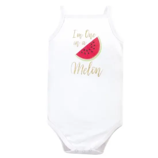 Little Treasure Baby Girl Cotton Bodysuits 3pk, Watermelon image {3}