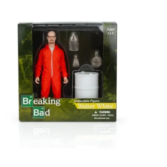 Mezco Toyz Breaking Bad Walter White In Orange Hazmat Suit Figure | Measures 6 Inches Tall image {3}