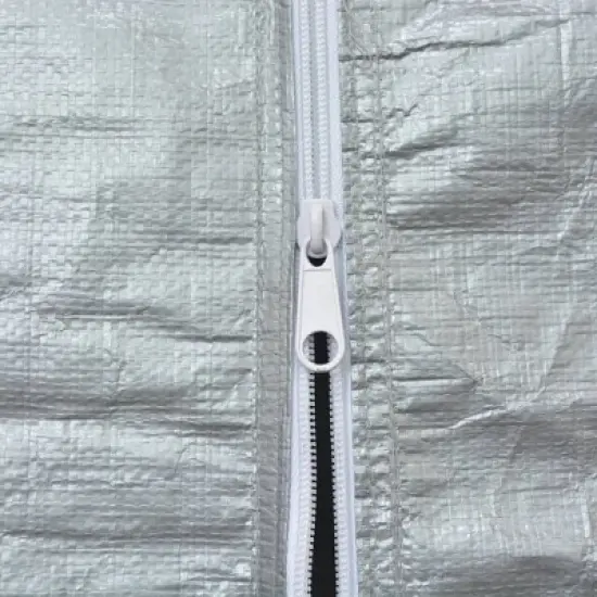 vidaXL Party Tent Grey Polyethylene, Steel 13.1 x 26.2 ft image {7}