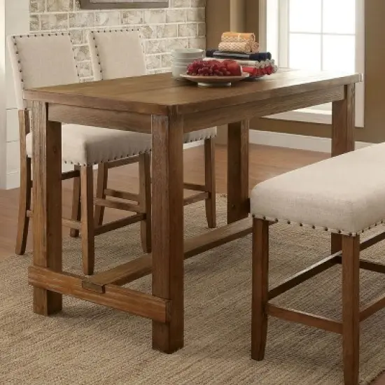 Eliza Rustic Counter Height Table Natural - HOMES: Inside + Out image {1}