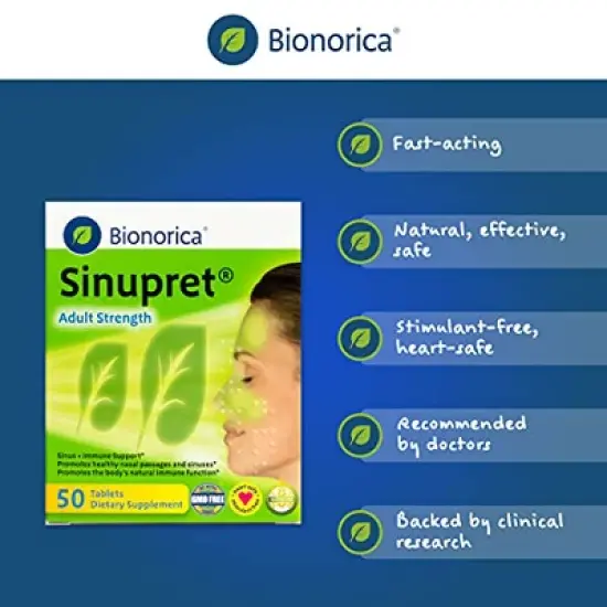 Bionorica Sinupret Adult Strength Sinus - Immune Support Supplement - All Natural - Herbal Nasal Passage & Immunity Boost image {4}