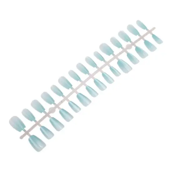 Unique Bargains Women's Full Coverage Fake Nails S Sky Blue 1 Pc image {5}