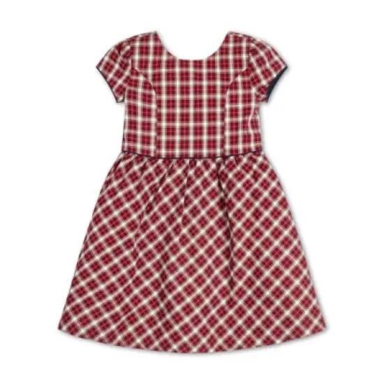 Hope & Henry Girls' Short Sleeve Button Back Schoolgirl Dress, Toddler image {9}