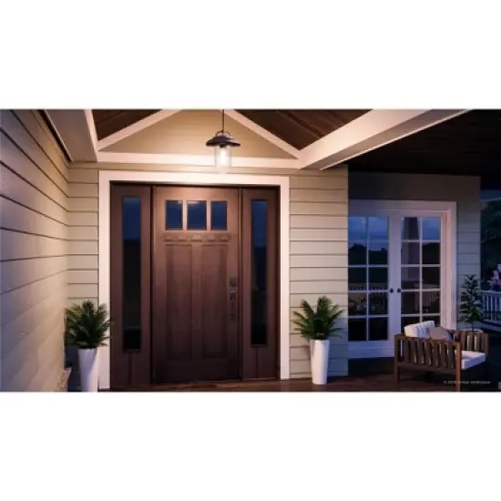 Urban Ambiance Luxury Modern Farmhouse Farmhouse Outdoor Pendant Light,  12-5/8" x 10",  Black Finish, UHP1141 image {1}