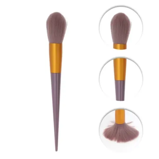 Unique Bargains Lightweight Makeup Brush Purple 9 pcs image {2}