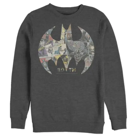 Men's Batman Shield Logo Comic 80th Anniversary Sweatshirt image {4}