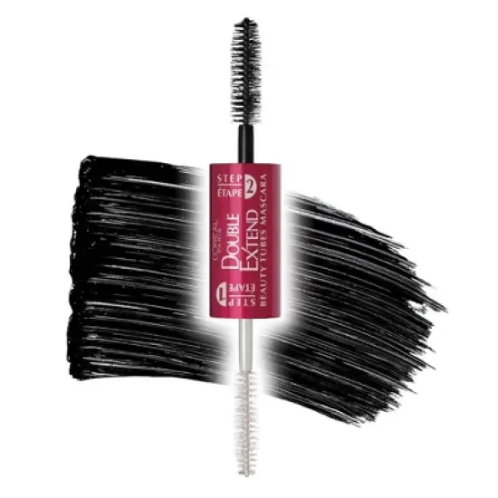 L'Or&eacute;al Paris Double Extend Beauty Tubes Lengthening Mascara and Basecoat - 0.33 fl oz image {1}