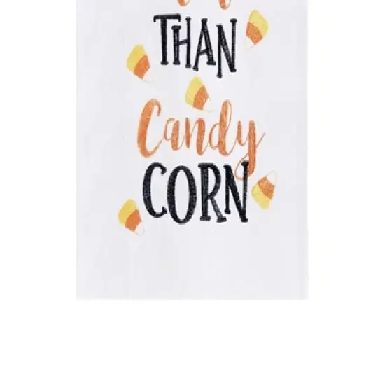C&F Home Love You More Than Candy Corn Cotton Embroidered Halloween Flour Sack Kitchen Towel image {3}