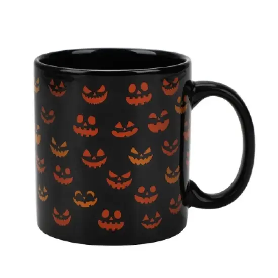 Halloween Skulls & Jack-o'-Lantern Faces 2-Pack 16 Oz Ceramic Mugs image {4}