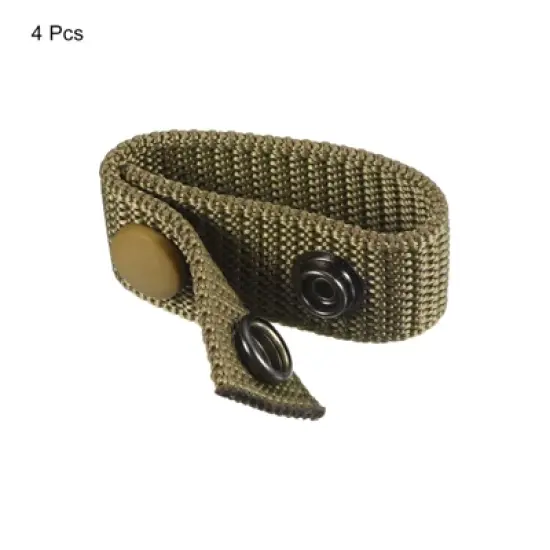 Unique Bargains Belt Keeper Nylon Webbing Loop Holder with Double Snaps for Belt Security Fixing image {2}