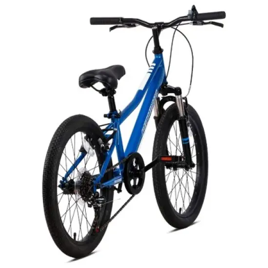 Petimini BP1002YH-2 Cyclone 20 Inch Kids Mountain Bike with Step Over High-TEN Steel Frame and 6 Speed Drivetrain for 5-9 Year Olds, Blue image {1}