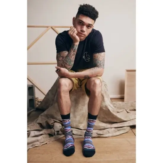 STANCE x WADE Men's Logo Dotted Crew Socks 2pk - Blue/Gray L image {10}