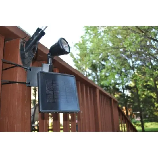 Maxsa Innovations Solar Powered LED Flag Light: Weather-Resistant Outdoor Solar Lighting, Black, Includes 1 LED Bulb image {5}