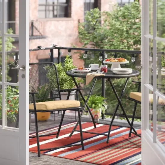 5'x7' Striped Outdoor Rug Red - Threshold&trade; image {1}