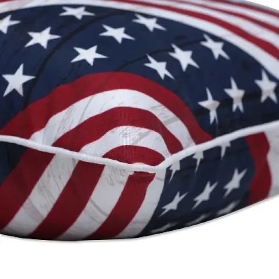 2pc Outdoor/Indoor Rectangular Throw Pillow Set Major Americana Red - Pillow Perfect image {1}
