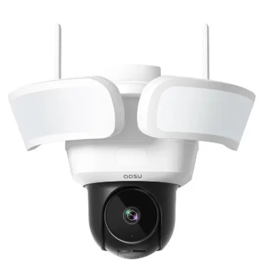 aosu Floodlight Cam Pro 360&deg; PTZ Motion-Sensing Wi-Fi&reg; AI-Smart 3K Security Camera with 2 Wired Integrated LED Flood Lights, 2,600 Lumens in White image {11}