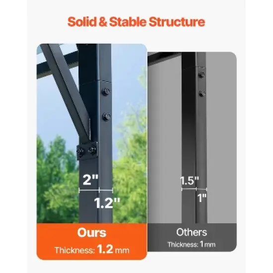 VEVOR Heavy Duty Metal Carport, 12' x 20' Outdoor Carport with Galvanized Steel Frame & Roof, Car Tent Garage Shade with Removable Sidewalls image {5}