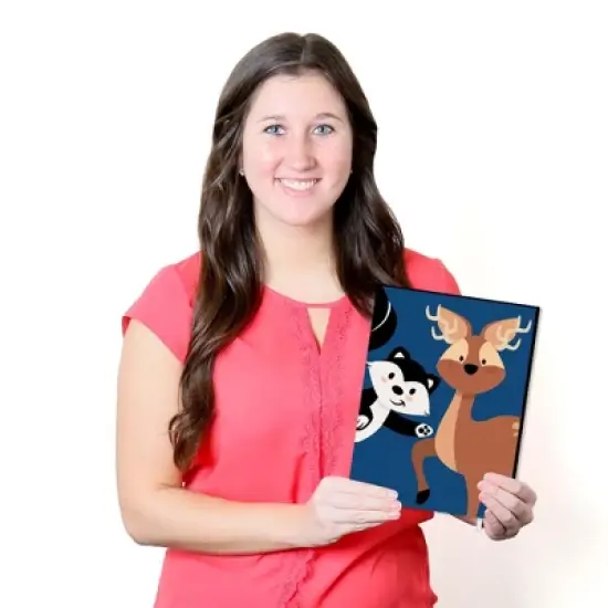 Big Dot of Happiness Stay Wild - Forest Animals - Boy Woodland Nursery Wall Art and Kids Room Decor - Gift Ideas - 7.5 x 10 inches - Set of 3 Prints image {4}