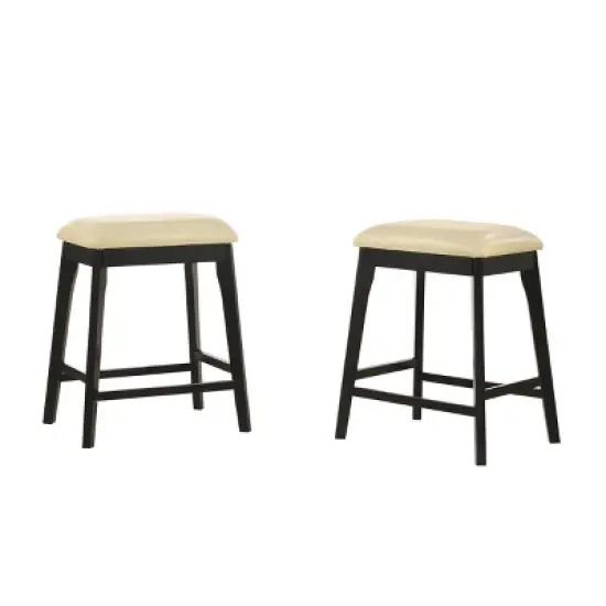 Set of 2 25" Mirabelle Upholstered Counter Height Barstools - Carolina Chair & Table image {4}