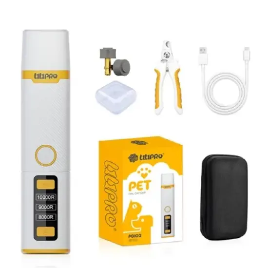 LILIPRO PG102 Cordless 3- Speed Nail Grinder Kit for Large Pets image {5}