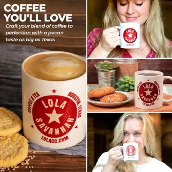 Lola Savannah Pecan Maple Nut Flavored Whole Bean Decaf Coffee - 32oz image {1}