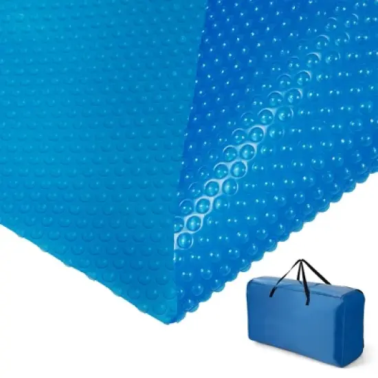 Costway  Rectangular Pool Solar Cover 12 Mil Heat Retaining Blanket with Carry Bag image {12}
