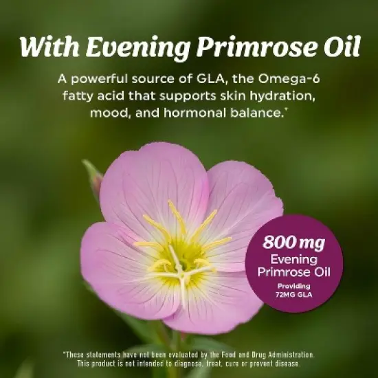 Omega 3 with Evening Primrose Oil Softgel for Women, Hormone Balance, Skin & Overall Wellness Support, Lemon Flavor, MAV Nutrition, 120ct image {5}