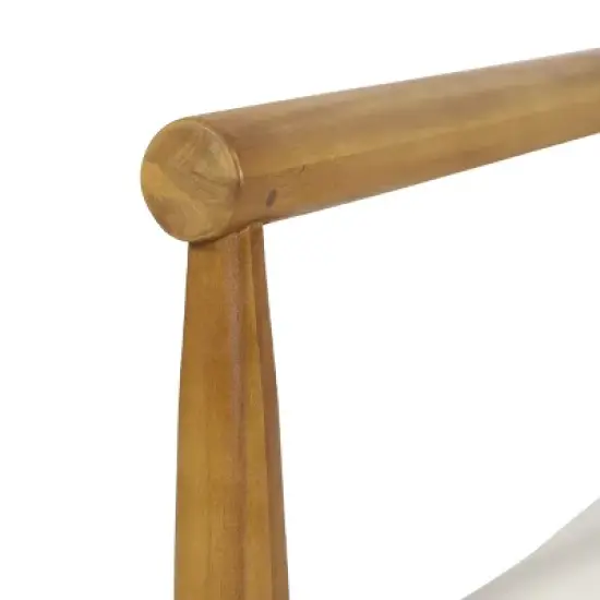 Christopher Knight Home Bonsallo Outdoor Acacia Wood Club Chair with Weather-Resistant Cushions, Teak/Cream image {6}