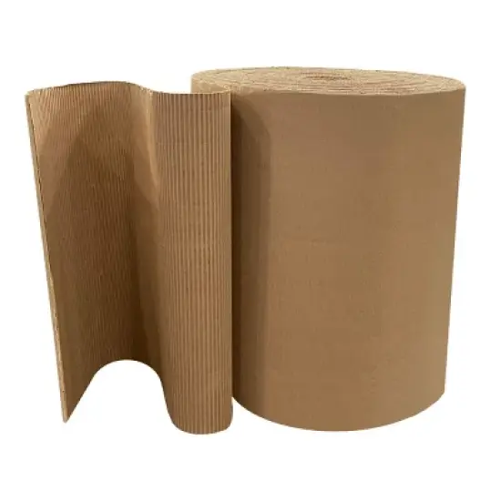 UOFFICE Corrugated Wrap 24" x 250' x 1/8" Thick - B Flute - Cardboard Wrap image {2}