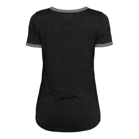 MLB Miami Marlins Women's Heather Bi-Blend Ringer T-Shirt image {1}