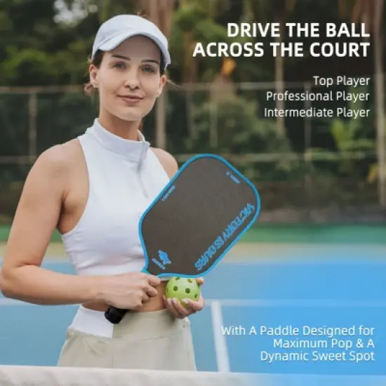 Aukfa Thermoformed Pickleball Paddle &ndash; Gold Titanium Wire Texture, 16mm PP Honeycomb Core, Fabric Surface,Multicolor image {1}