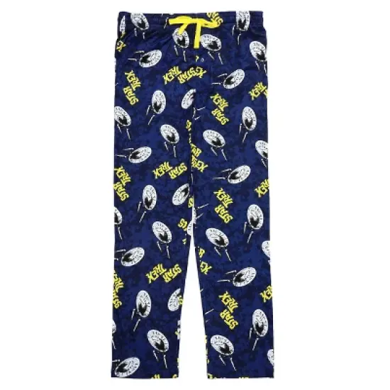 Star Trek Emblem And Lightning Bolts Men's Navy Sleep Pajama Pants image {6}