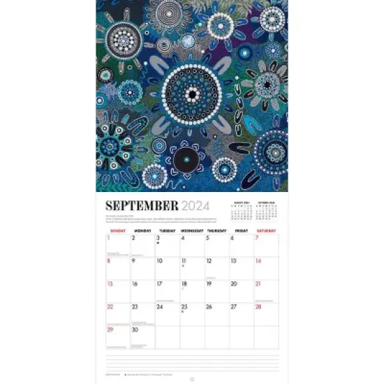 Browntrout 2024 Wall Calendar 12"x12" Australian Dreaming image {2}