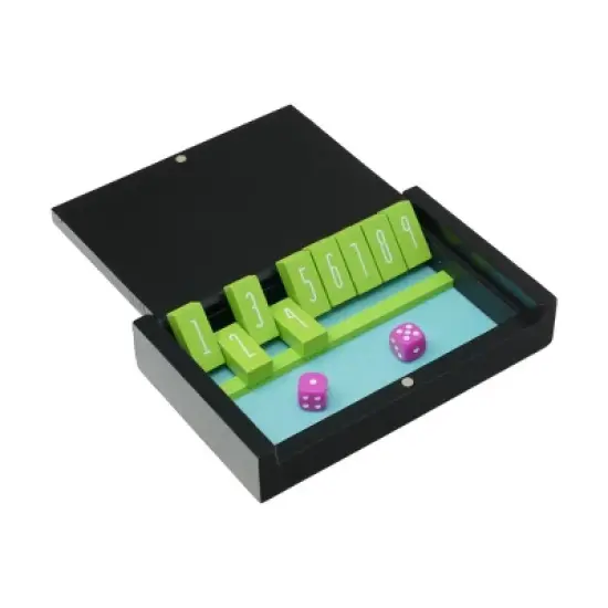 AreYouGame.com Travel Shut the Box Board Game: Educational Math Strategy for 1+ Players, Includes Dice & Instructions image {4}