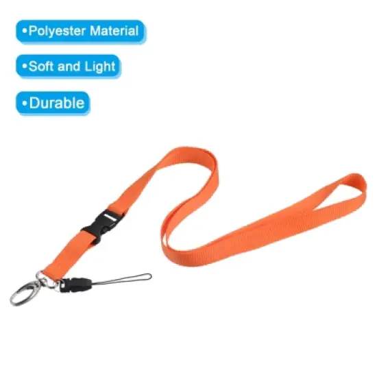 Unique Bargains Polyester Wear-resistant Lightweight ID Card Neck Lanyards with Hook 2 Pcs image {3}