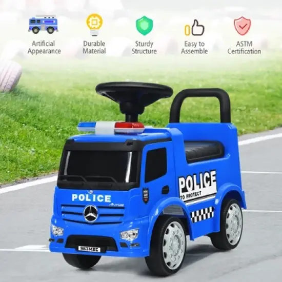 Costway Kids Ride On Push Police Car Licensed Mercedes Benz Push and Ride Racer image {4}