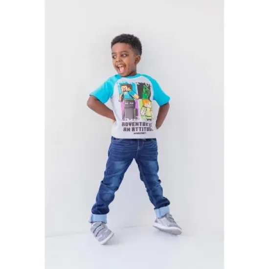 Minecraft Mobs Skeleton Enderman 3 Pack T-Shirts Little Kid to Big Kid image {1}